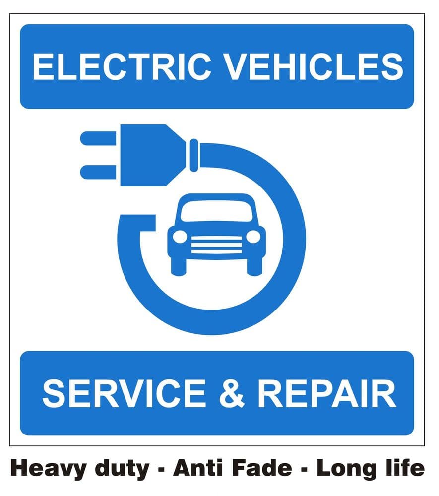 1c - H/duty Electric Vehicles Service & Repair MOT sign