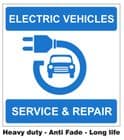 1c - H/duty Electric Vehicles Service & Repair MOT sign