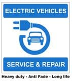1c - H/duty Electric Vehicles Service & Repair MOT sign