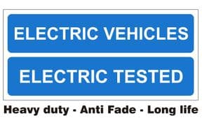1d - H/duty Electric Vehicle Electric Tested MOT sign