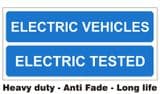 1d - H/duty Electric Vehicle Electric Tested MOT sign