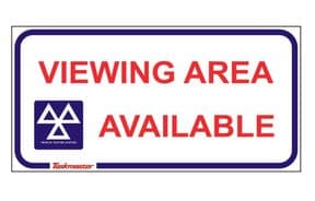 1d - MOT Viewing Area Available sign