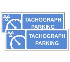 1e - 2 x Tachograph Centre 'Parking'  sign