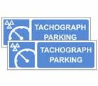 1e - 2 x Tachograph Centre 'Parking' sign