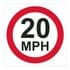 1e - 20 mph sign