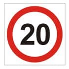 1e - 20 mph sign