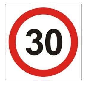 1f - 30 mph sign