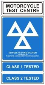 1g - H/Duty M/cycle & Class 1 & 2 Tested Sign