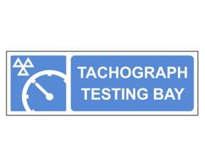1g - Tachograph Centre 'Testing Bay' sign