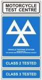 1h - H/Duty M/cycle & Class 2 & 3 Tested Sign