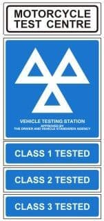 1i - H/Duty M/cycle & Class 1 2 & 3 Tested Sign