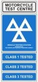 1i - H/Duty M/cycle & Class 1, 2 & 3 Tested Sign