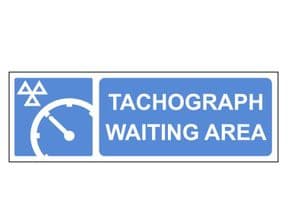 1i - Tachograph Centre 'Waiting Area' sign