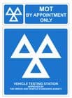 1jj - H/duty pack of 2 Official MOT signs