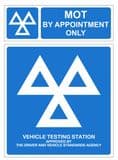 1jj - H/duty pack of 2 Official MOT signs