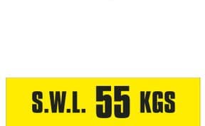 1k - SWL 55 KGS (H) label