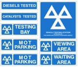 1k - V1 H/duty pack of 8 Official MOT signs