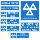 1l - V2 H/duty pack of 8 Official MOT signs