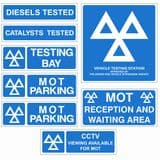 1l - V2 H/duty pack of 8 Official MOT signs