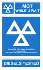 1m - H/duty pack of 3 Official MOT signs
