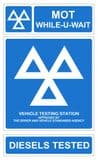1m - H/duty pack of 3 Official MOT signs