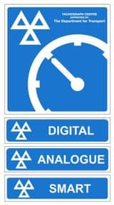 1m - H/Duty Tachograph 4 signs pack