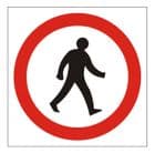 1o - No Pedestrians sign