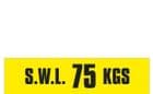 1o - SWL 75 KGS (H) label