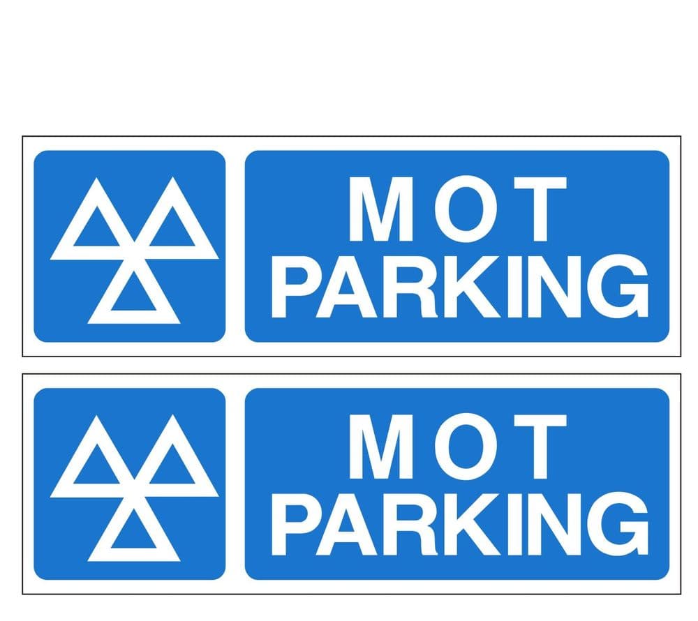 1p - H/duty pack of 2 Official MOT Parking signs