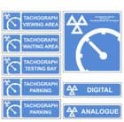 1p - Tachograph Centre '8' Signs Pack'