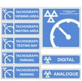 1p - Tachograph Centre '8' Signs Pack'