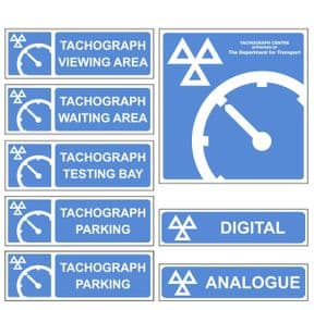 1p - Tachograph Centre '8' Signs Pack'