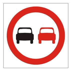 1q - No Overtaking sign