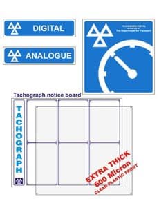 1r - H/Duty Tachograph 4 signs pack