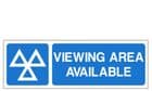 1r - H/duty Viewing Area Available sign