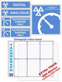 1rr - Tachograph Centre '6' Signs Pack'
