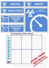 1ss- Tachograph Centre '7' Signs Pack'