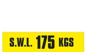 1t - SWL 175 KGS (H) label