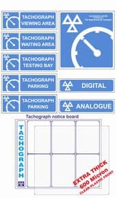1t - Tachograph Centre '9' Signs Pack'