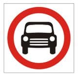 1u -Cars Prohibited sign