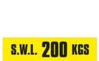 1u - SWL 200 KGS (H) label