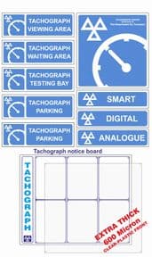 1u - Tachograph Centre '10' Signs Pack'