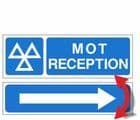 1uu - H/duty VOSA DVSA MOT Reception sign & Bidirectional Arrow