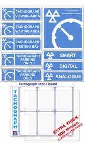 1uu - Tachograph Centre '10' Signs Pack'