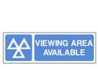 1v - MOT Viewing Area Available sign