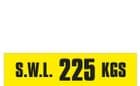 1v - SWL 225 KGS (H) label