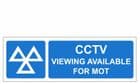 1w - H/duty MOT CCTV Viewing Available For MOT sign