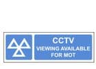 1w - MOT CCTV Viewing Available For MOT sign