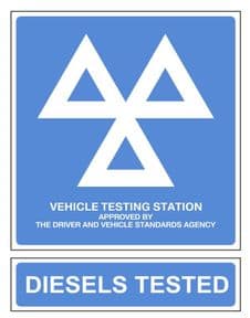 1w - MOT & Diesels Tested 2 sign pk