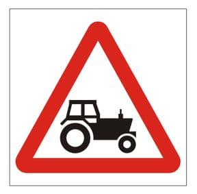 1w - Tractors On Road sign